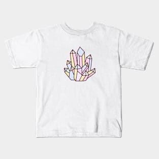 Pastel Pink Crystal Kids T-Shirt